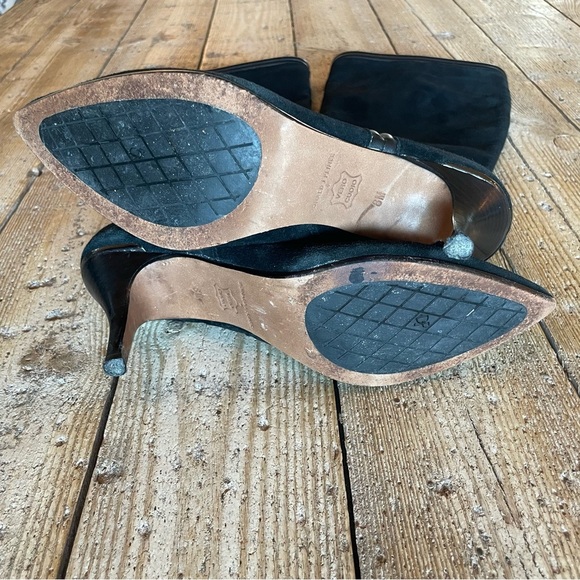 Donald J Pliner Black Suede Knee High Boots Size 8 - Picture 6 of 7